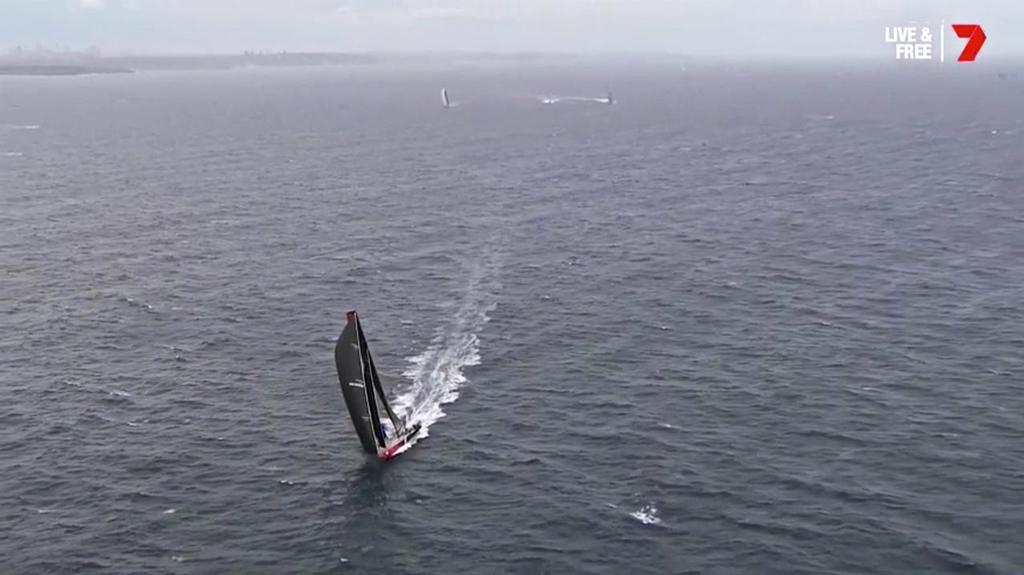Comanche enjoys a big lead sailing in the early stages of the Rolex Sydney Hobart - 2015  ©  Sail-World now on Facebook